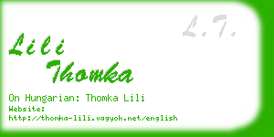 lili thomka business card